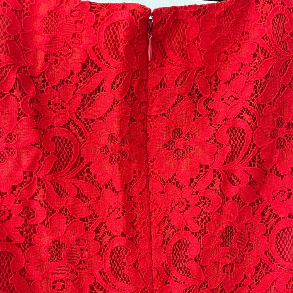 J. Crew red lace dress sz 4 - Picture 3 of 7